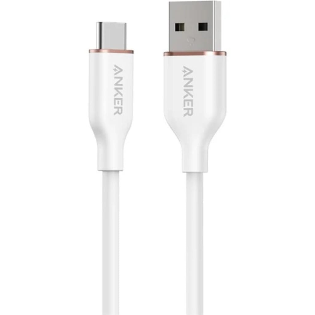 Anker Anker USB-C & USB-A ケーブル(Flow)絡まないケーブル 15W 結束バンド付き USB-C機器対応 シリコン素材採用 Galaxy iPhone 16/15 各種対応 0.9m クラウドホワイト A85G1N21