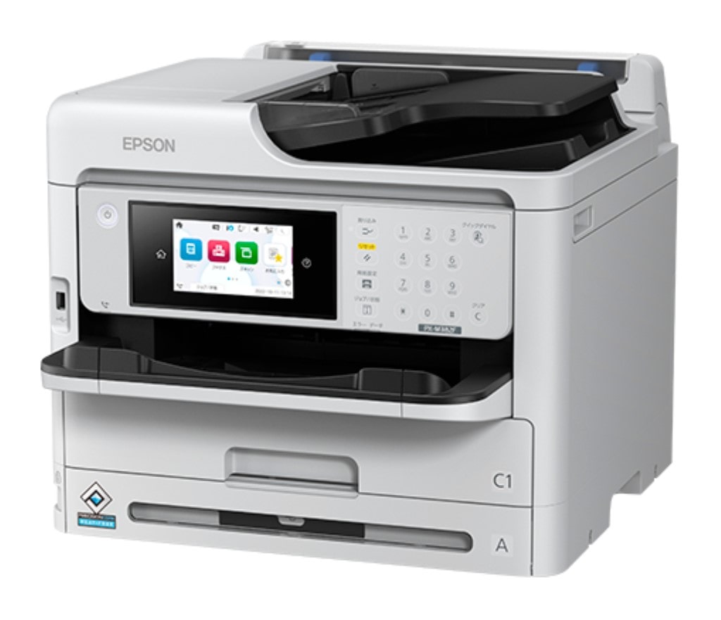 エプソン ビジネスインクジェットプリンター複合機 PX-M382F(モノクロインク/4.3型CTP/H-USB/LAN/W-LAN/自動両面/ADF/FAX/PS互換言語対応モデル/A4) PX-M382F