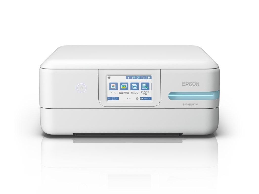 エプソン <ecotank>インクジェット複合機 EW-M757TW(5色独立インクタンク/4.3型CTP/H-USBx2/W-LAN/自動両面/A4/ホワイト) EW-M757TW