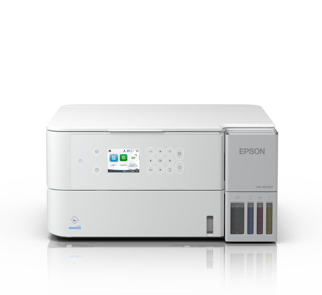 エプソン <ecotank>インクジェット複合機 EW-M638T(4色独立インクタンク/2.4型/H-USB/LAN/W-LAN/自動両面/スマホ対応/A4/ホワイト) EW-M638T
