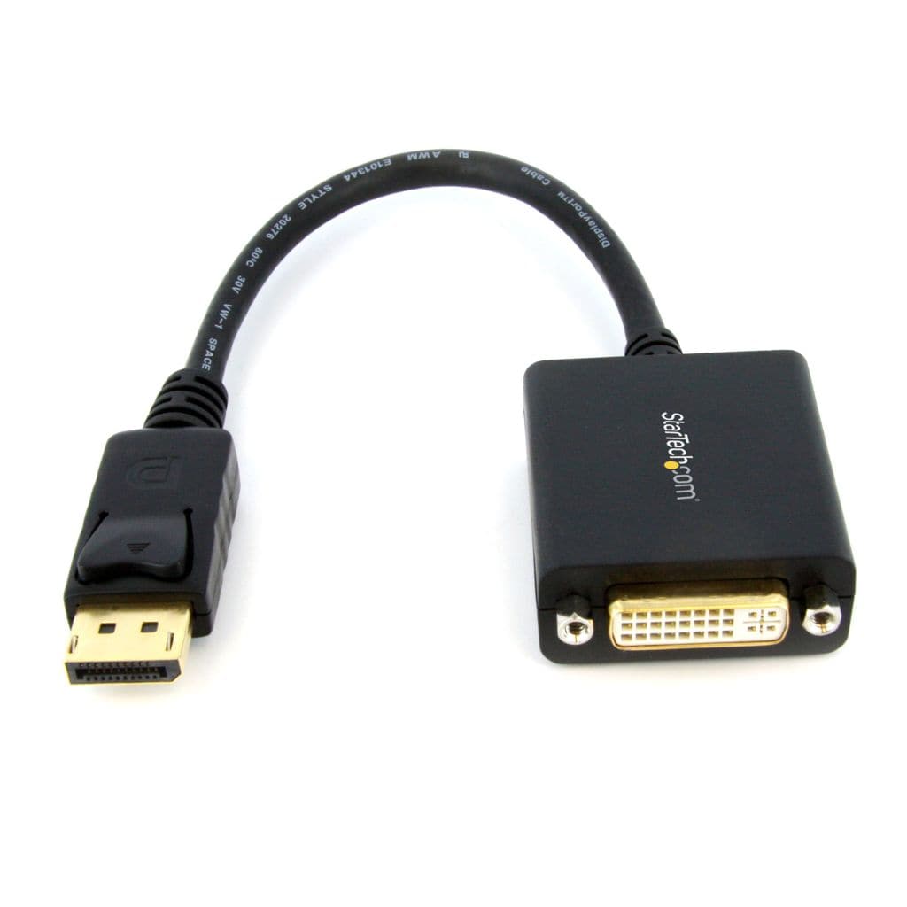 StarTech.com Ltd. DisplayPort(オス)ーDVI(メス)変換アダプタ 黒 ディスプレイポート/DPーDVI-I(29ピン)シングルリンク変換ケーブル 1920x1200 ブラック DP2DVI2