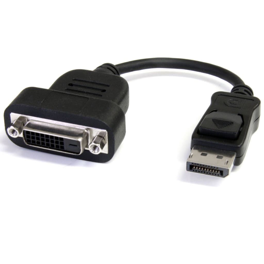 StarTech.com Ltd. DisplayPort(オス)ーDVI(メス)アクティブ変換アダプタ ディスプレイポート/DPーDVI-D(25ピン)シングルリンク変換ケーブル 1920x1200 ブラック DP2DVIS