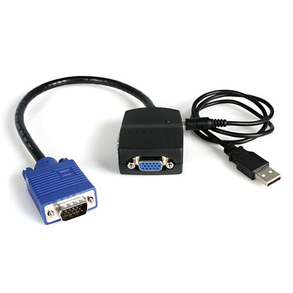 StarTech.com Ltd. 2ポートVGAディスプレイ分配器 2x VGA/アナログRGB スプリッタ/Splitter USBバスパワー供給 1x VGA (D-Sub15ピン) オス-2x VGA (D-Sub15ピン) メス 2048x1536 ST122LE
