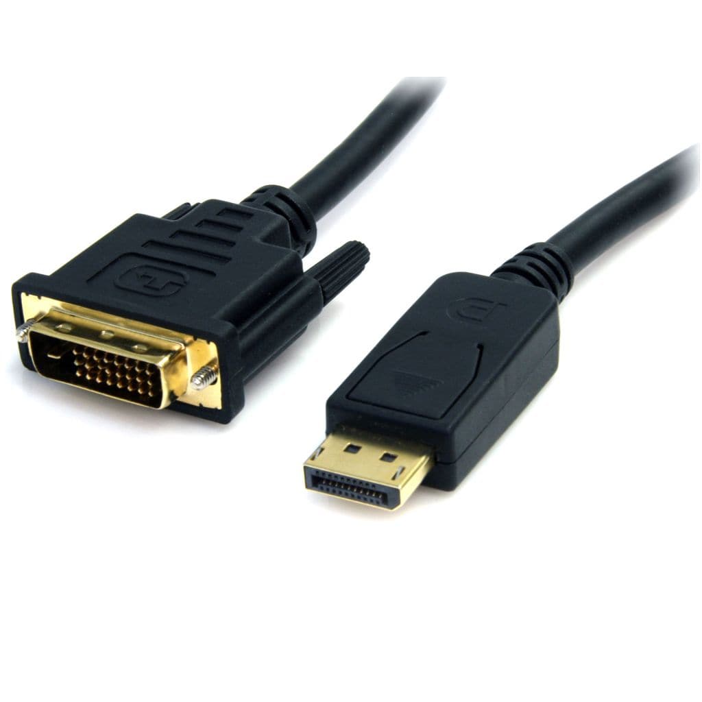 StarTech.com Ltd. DisplayPort 1.2-DVI変換ケーブル/1.8m/1920x1200(1080p)/パッシブ/DVI-D シングルリンク/抜け防止機構付/ブラック/DP-DVI モニター 変換コネクター/ディスプレイポート コンバーター/DP2DVIMM6からの後継機 DP2DVI2MM6