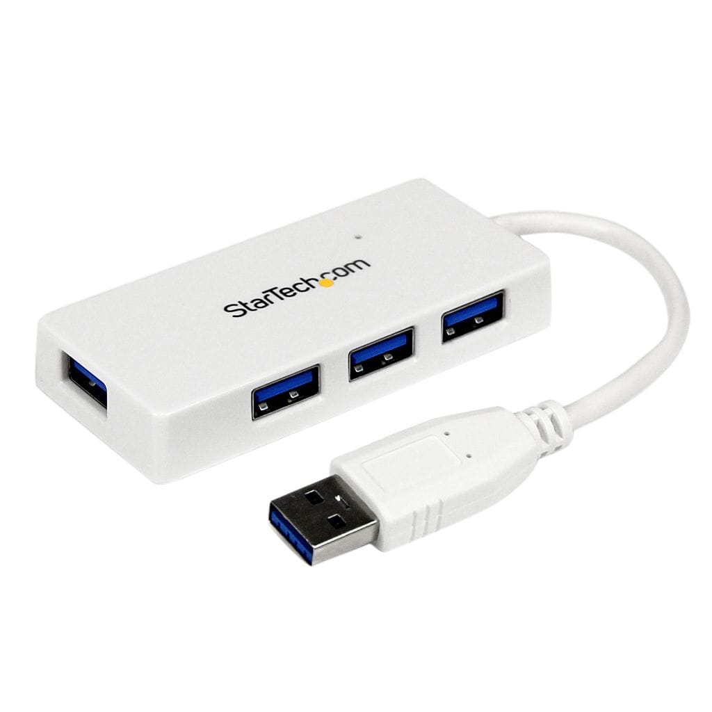 StarTech.com Ltd. 4ポート SuperSpeed USB3.0ハブ ポータブルミニUSB Hub 1x USB A (オス)-4x USB 3.0 A (メス) ホワイト ST4300MINU3W