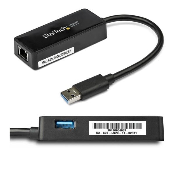 StarTech.com Ltd. USB有線LANアダプター/USB-A接続/USB 3.0/10/100/1000Mbps/1x USB-A/各種OS/ブラック/ギガビットイーサネット/ノートパソコン用 RJ45 ネットワーク 変換 コンバーター USB31000SPTB