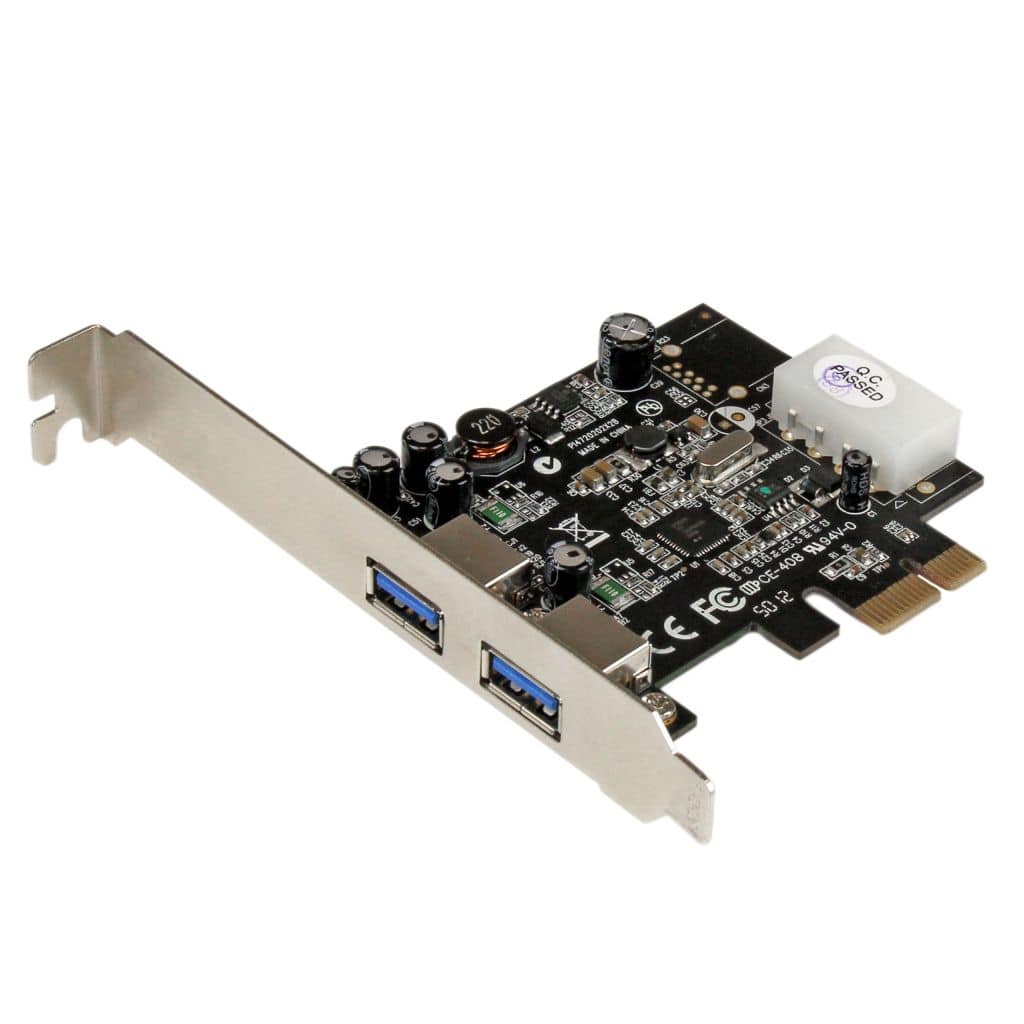 StarTech.com Ltd. SuperSpeed USB 3.0 2ポート増設PCI Expressインターフェースカード UASP対応 2x USB 3.0 5Gbps 拡張用PCIe x1 接続ボード ペリフェラル電源端子(4ピン)付き PEXUSB3S25