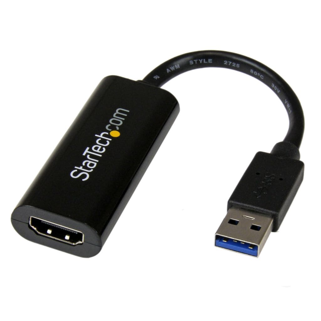 StarTech.com Ltd. USB 3.0-HDMI変換アダプター/1920x1200(1080p)/マルチモニター対応/USB Type-A接続/Windowsのみ/ブラック/USB-HDMI モニター 変換コネクター/ディスプレイ コンバーター USB32HDES