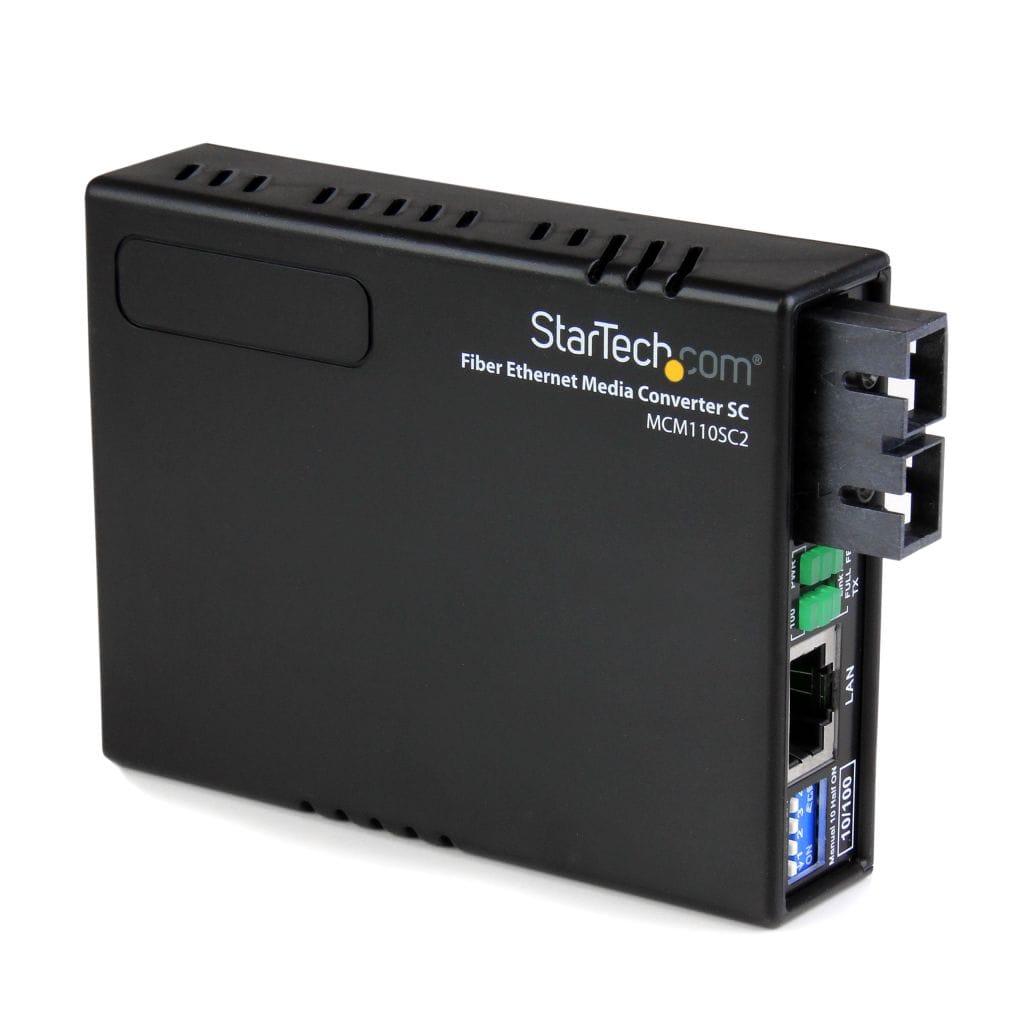 StarTech.com Ltd. 光メディアコンバーター/イーサネット(10/100 Mbps)-光ファイバー(100BASEｰFX)/マルチモード SC/最大2km MCM110SC2