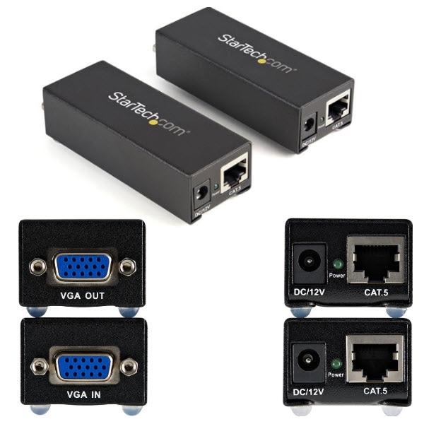 StarTech.com Ltd. Cat5対応VGA/アナログRGBビデオディスプレイ延長器/エクステンダーセット 最大80mまで延長 送信機/受信機セットモデル ST121UTPEP