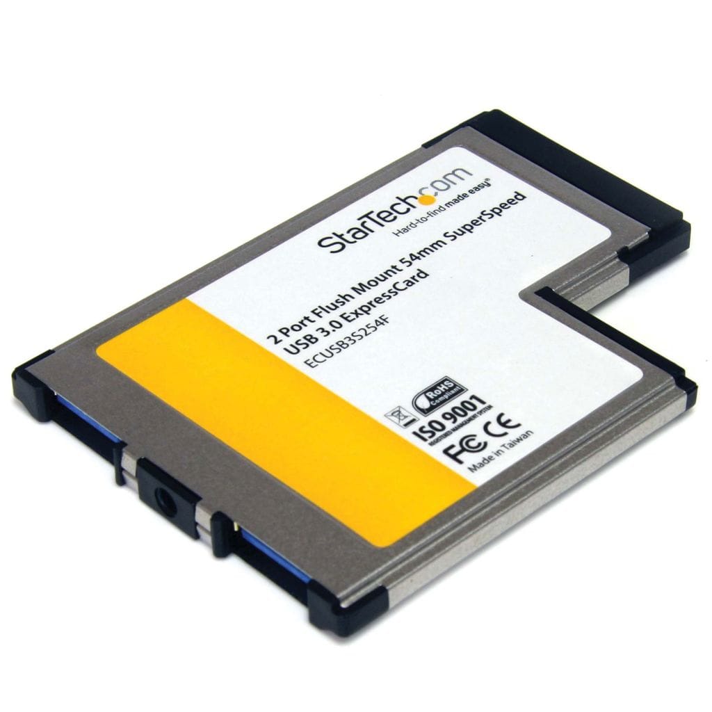 StarTech.com Ltd. 2ポート SuperSpeed USB 3.0増設用ExpressCard/54 アダプタカード (UASP対応) ExpressCard (54mm) 2x USB 3.0 A メス インターフェースカード ECUSB3S254F
