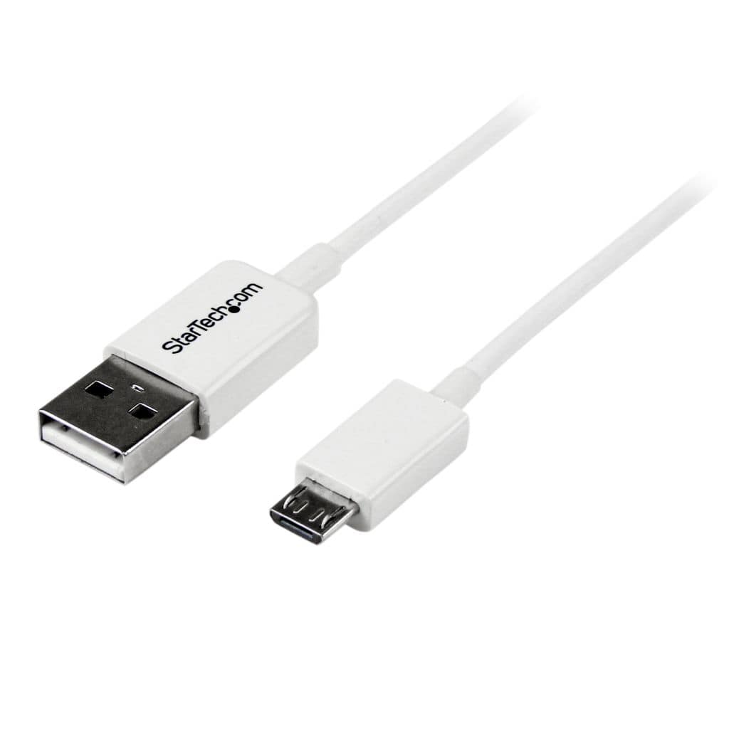 StarTech.com Ltd. 1m ホワイト micro USB2.0ケーブル USB A(オス)-USB micro-B(オス)変換アダプタ USBPAUB1MW
