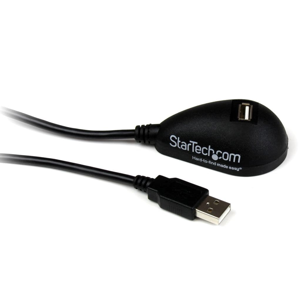 StarTech.com Ltd. 1.5m USB2.0延長ケーブル(ブラック) 卓上使用に最適 USB A オス-USB A メス シールド付きツイストペアケーブル使用 USBEXTAA5DSK
