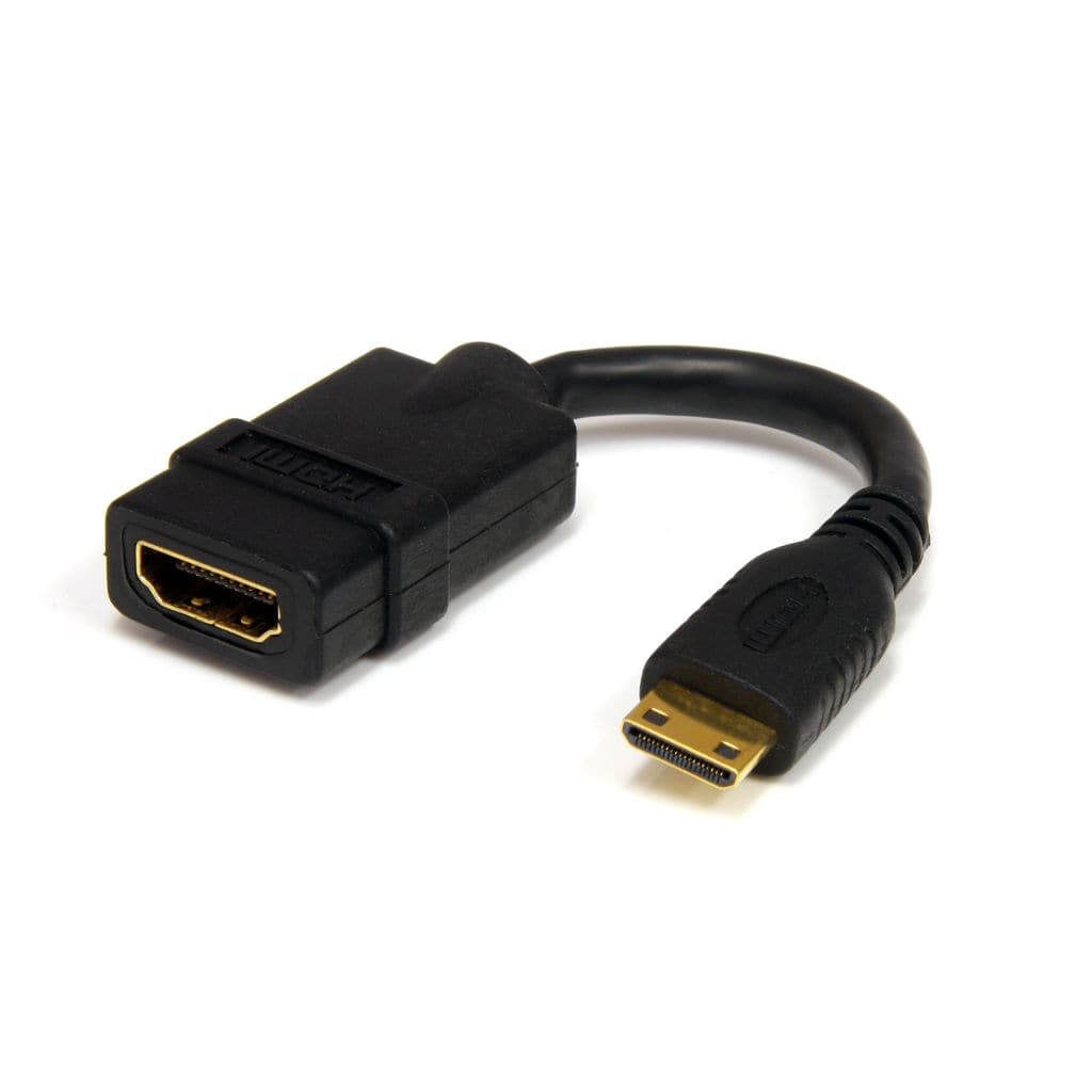 StarTech.com Ltd. ミニHDMI-HDMI 1.4変換ケーブル/12.7cm/4K30Hz/Mini HDMI タイプC(オス)-HDMI(メス)/ブラック/モニター アダプター コード/ディスプレイ コンバーター HDACFM5IN