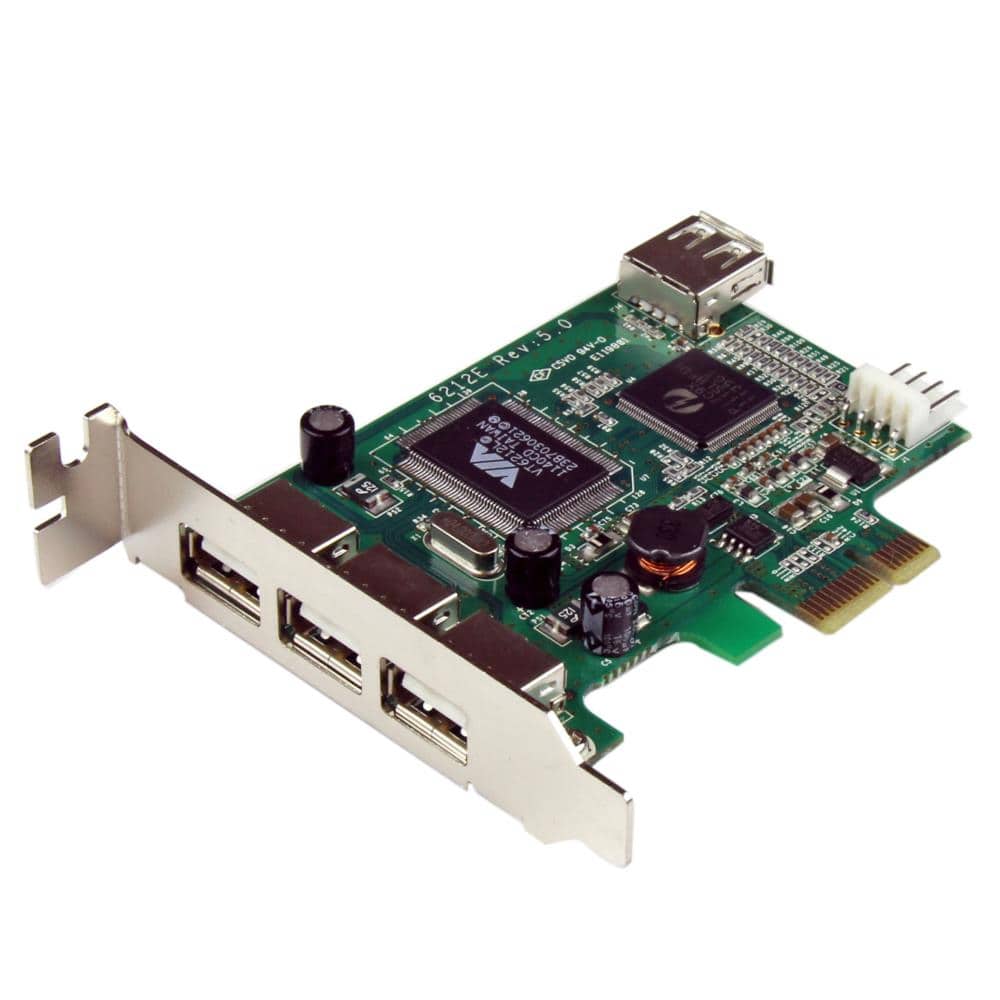 StarTech.com Ltd. High Speed USB 2.0 4ポート増設PCI Expressカード ロープロファイル対応 外部ポート x3 / 内部ポート x1 PEXUSB4DP