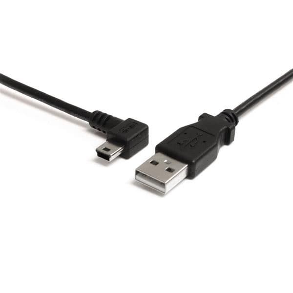 StarTech.com Ltd. 91cm ミニUSB変換ケーブル miniUSB左向きL型ケーブル USB A端子 オス - USB mini-B端子 オス USB2HABM3LA