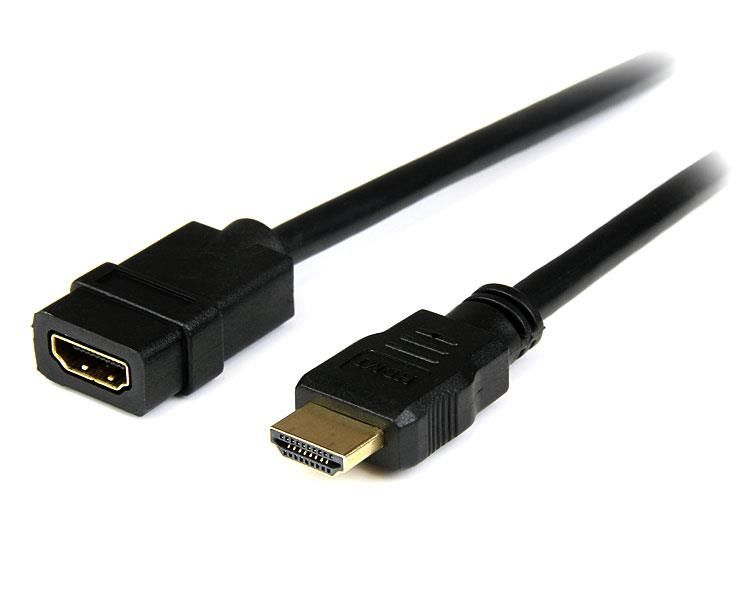 StarTech.com Ltd. HDMI 延長ケーブル/2m/ハイスピード HDMI 1.4/イーサネット対応 HDMI 延長コード/4K30Hz/HDMI オス-HDMI メス HDEXT2M