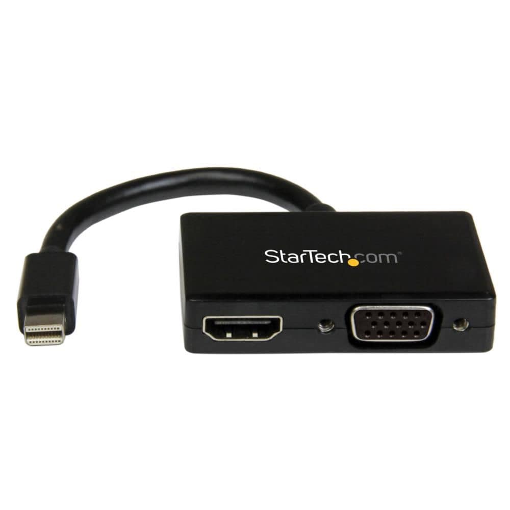 StarTech.com Ltd. Mini DisplayPort接続トラベルA/Vアダプタ ツーインワン・ミニディスプレイポートMini DP - VGA/ HDMI変換アダプタ 1920x1200/ 1080p MDP2HDVGA