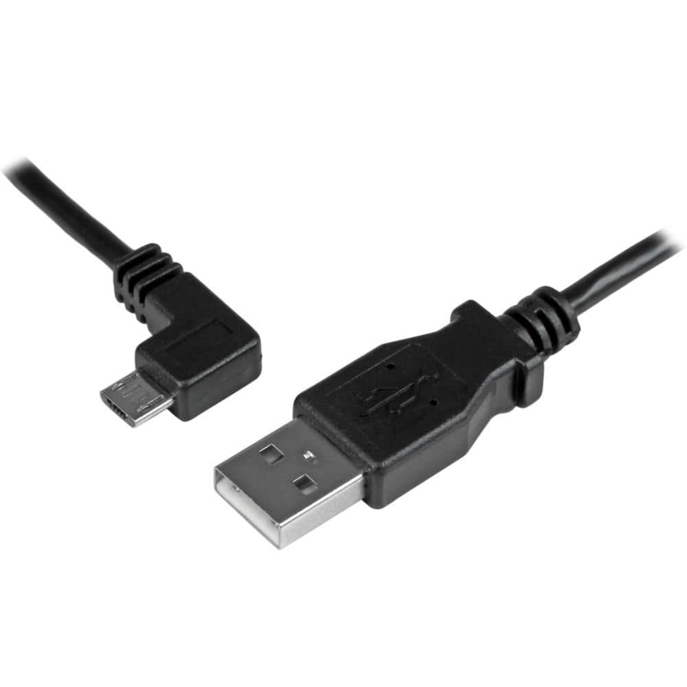 StarTech.com Ltd. 充電&同期用 Micro USBケーブル 2m L型左向き USB A オス - USBマイクロ オス 24AWG USBAUB2MLA