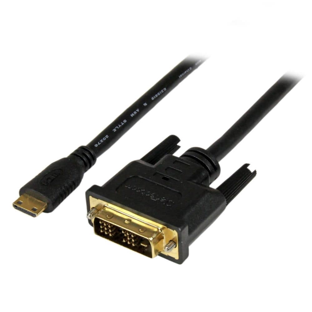 StarTech.com Ltd. ミニHDMI-DVI 変換ケーブル/2m/DVI-D-Mini HDMI アダプタ/1920x1200/ミニHDMI タイプCオス-DVI-D オス HDCDVIMM2M