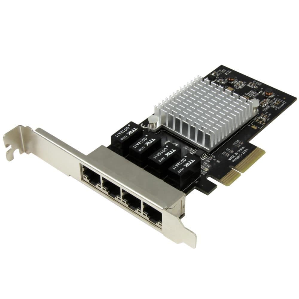 StarTech.com Ltd. 4ポート ギガビットイーサネット増設PCI Express LANカード Intel I350チップセット搭載NIC/ネットワークアダプタカード ST4000SPEXI
