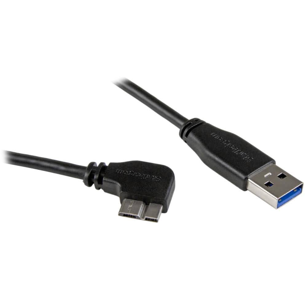 StarTech.com Ltd. Micro USB 3.0 片側L型スリムケーブル オス/オス L型右向きマイクロUSB 2m USB 3.0 A - USB 3.0 Micro-B USB3AU2MRS