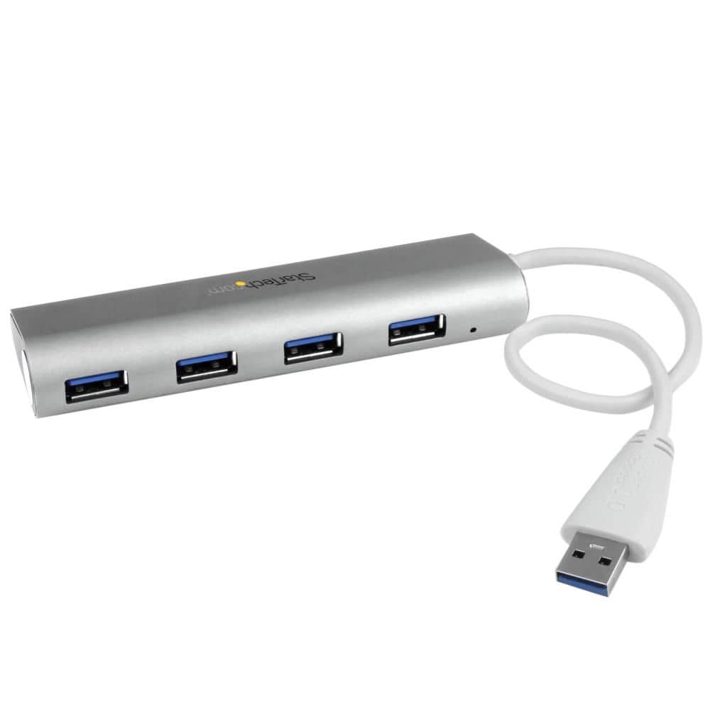 StarTech.com Ltd. USB 3.0ハブ/Type-A 接続/4ポート/4x USB 3.2 Gen 1 Type-A/5Gbps/バスパワー/27cm一体型ケーブル/USB増設用ハブ ST43004UA