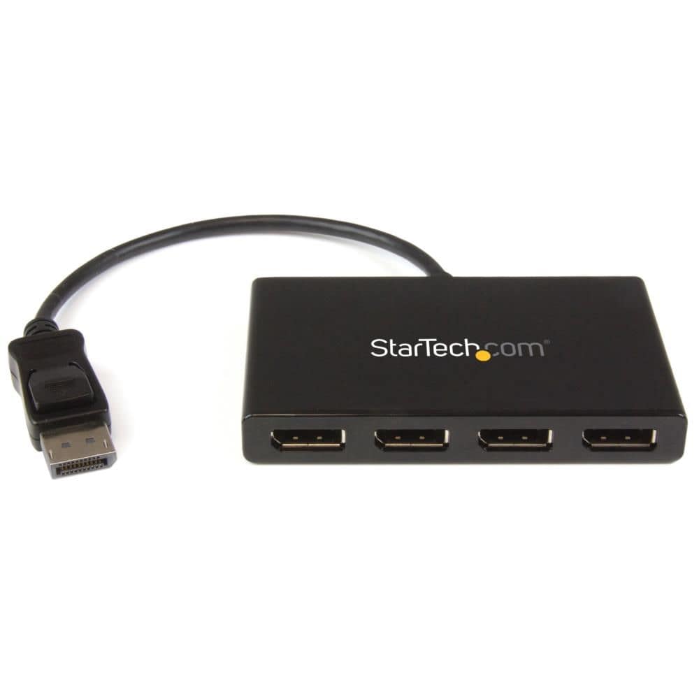 StarTech.com Ltd. MSTハブ/DisplayPort 1.2接続/クアッドモニター/1080p(4画面)、4K30Hz(2画面)または4K30Hz(1画面)+1080p(2画面)DP/Windowsのみ/ノートパソコン PC マルチディスプレイ 拡張 アダプター/ディスプレイ ポート 分配器 スプリッター MSTDP124DP