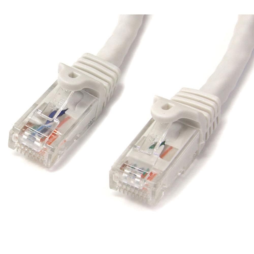 StarTech.com Ltd. 2m カテゴリー6 LANケーブル ホワイト RJ45モールディングコネクタ(ツメ折れ防止カバー付き) ギガビットイーサネット対応Cat6 UTPケーブル N6PATC2MWH