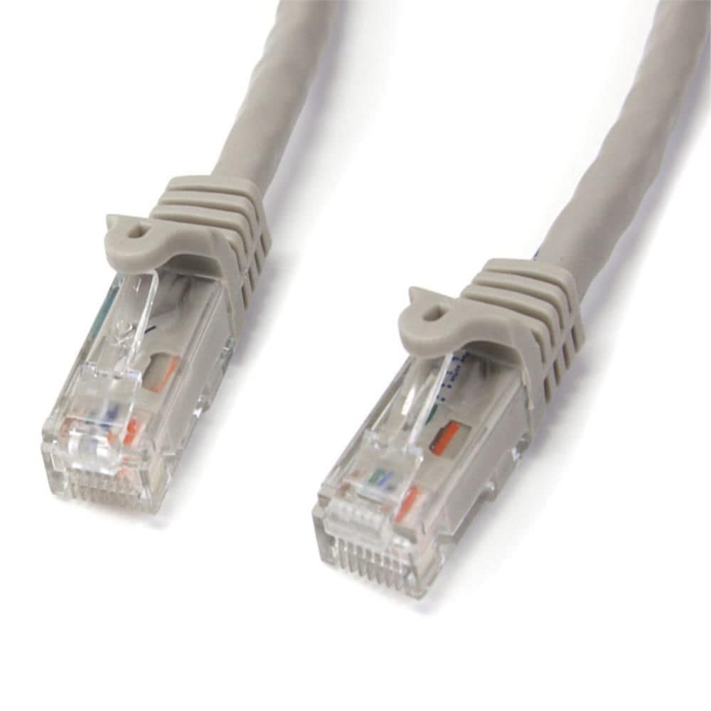StarTech.com Ltd. 15m カテゴリー6 LANケーブル グレー RJ45モールディングコネクタ(ツメ折れ防止カバー付き) ギガビットイーサネット対応Cat6 UTPケーブル N6PATC15MGR