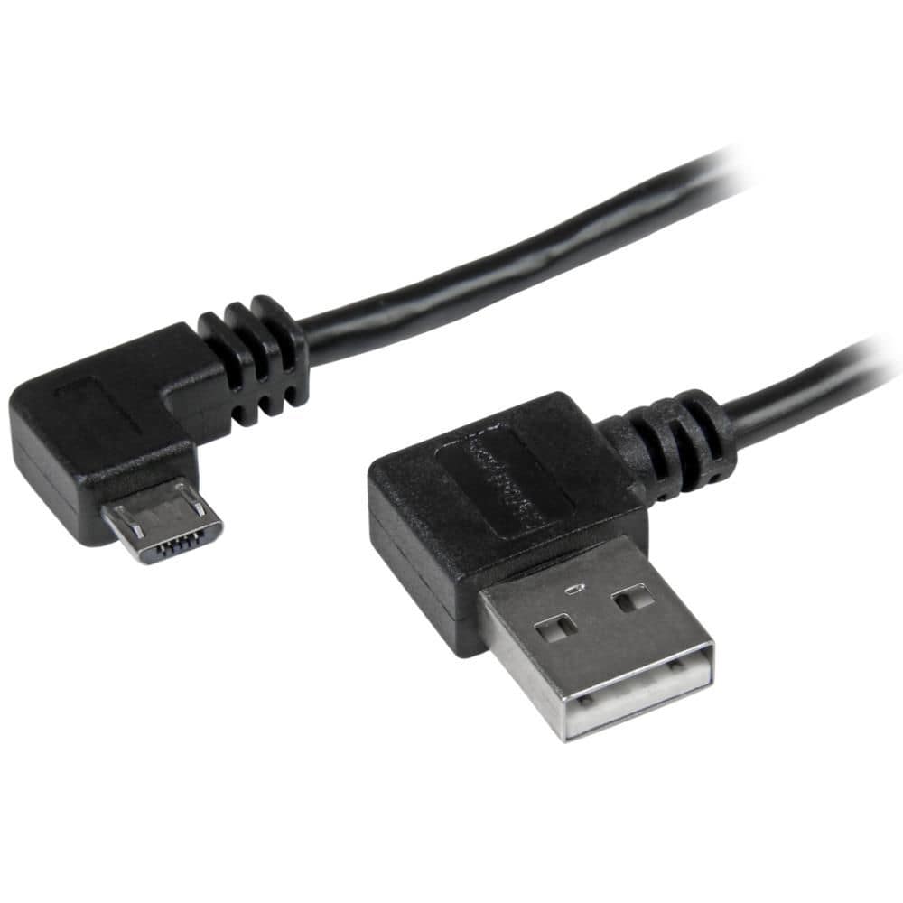 StarTech.com Ltd. L型右向きマイクロUSBケーブル USB タイプA(オス) - USB Micro-B(オス) 2m USB2AUB2RA2M