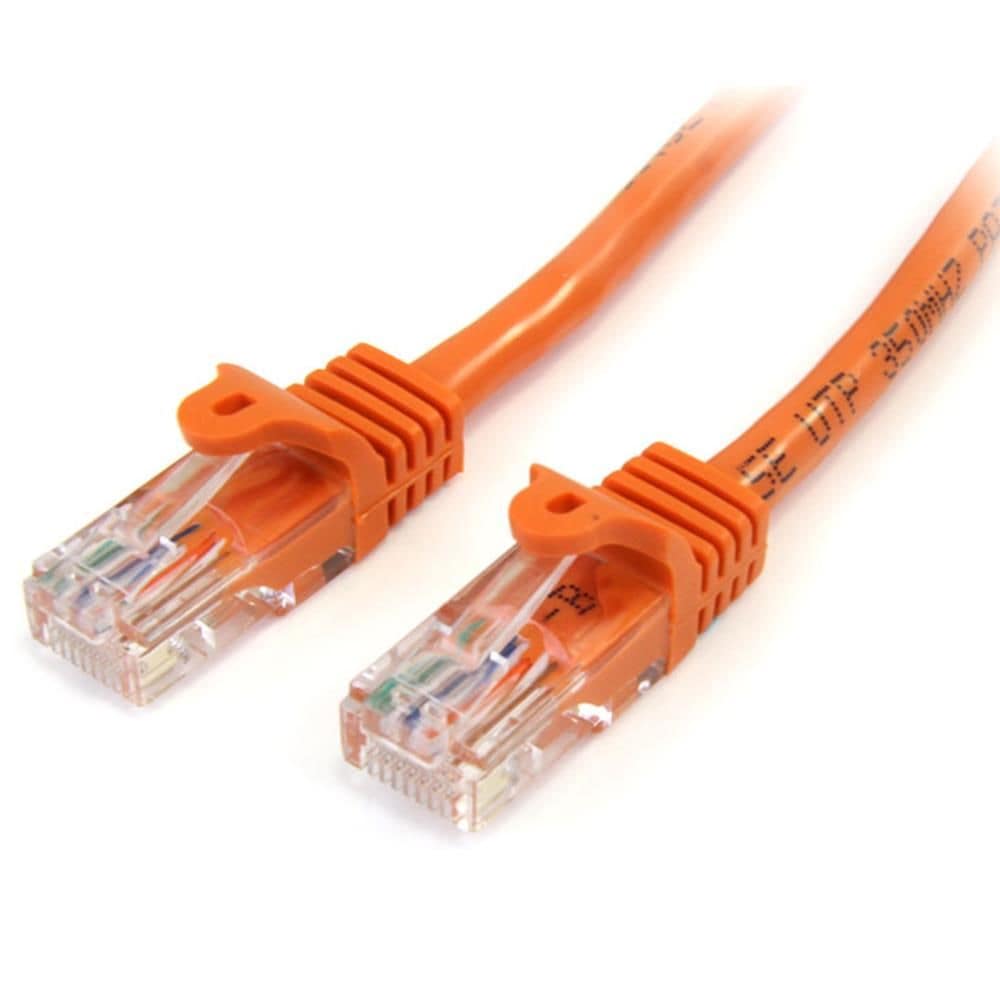 StarTech.com Ltd. 1m カテゴリー5e LANケーブル オレンジ RJ45コネクタ(ツメ折れ防止カバー付き) イーサネット対応Cat5e UTPケーブル 45PAT1MOR