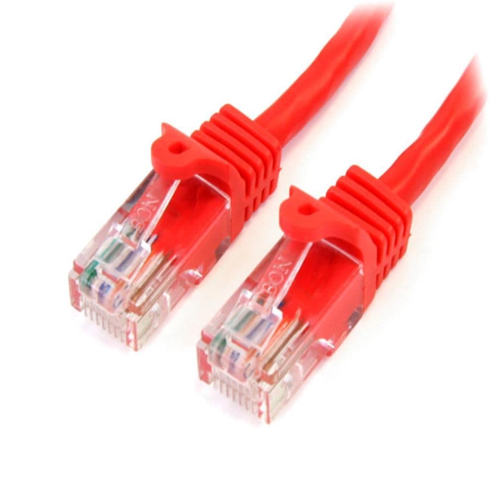 StarTech.com Ltd. 3m カテゴリー5e LANケーブル レッド RJ45コネクタ(ツメ折れ防止カバー付き) イーサネット対応Cat5e UTPケーブル 45PAT3MRD