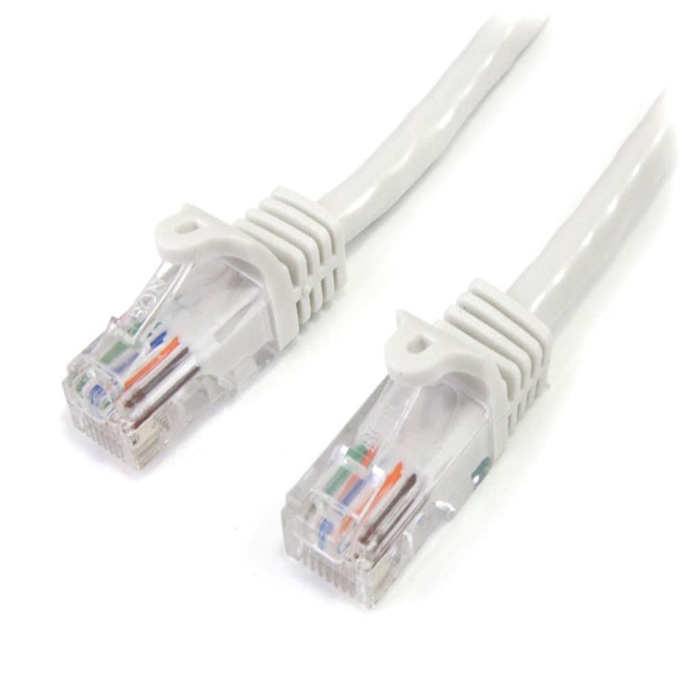 StarTech.com Ltd. 3m カテゴリー5e LANケーブル ホワイト RJ45コネクタ(ツメ折れ防止カバー付き) イーサネット対応Cat5e UTPケーブル 45PAT3MWH