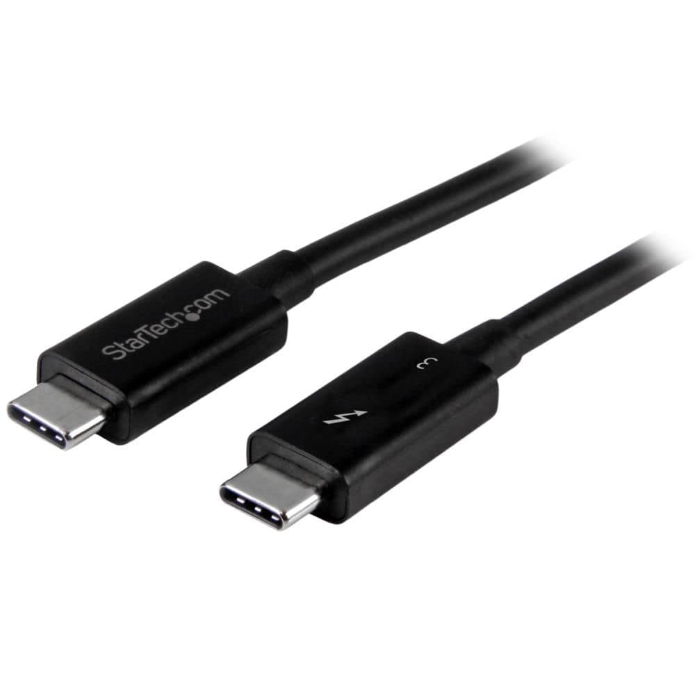 StarTech.com Ltd. Thunderbolt 3ケーブル/50cm/5K60Hz/40Gbps/100W USB PD/Thunderbolt 4 USB-C DisplayPort互換/ブラック/サンダーボルト 高速データ転送 モニター ディスプレイ 映像出力 TBLT34MM50CM