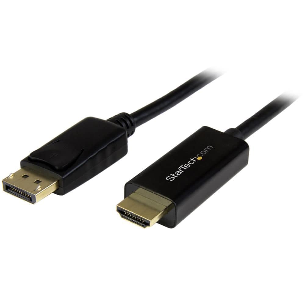 StarTech.com Ltd. DisplayPort-HDMI 変換アダプタケーブル/3m/DP 1.2-HDMI ビデオ変換/4K30Hz/ディスプレイポート-HDMI 変換コード/DP-HDMI パッシブケーブル/ラッチつきDPコネクタ DP2HDMM3MB