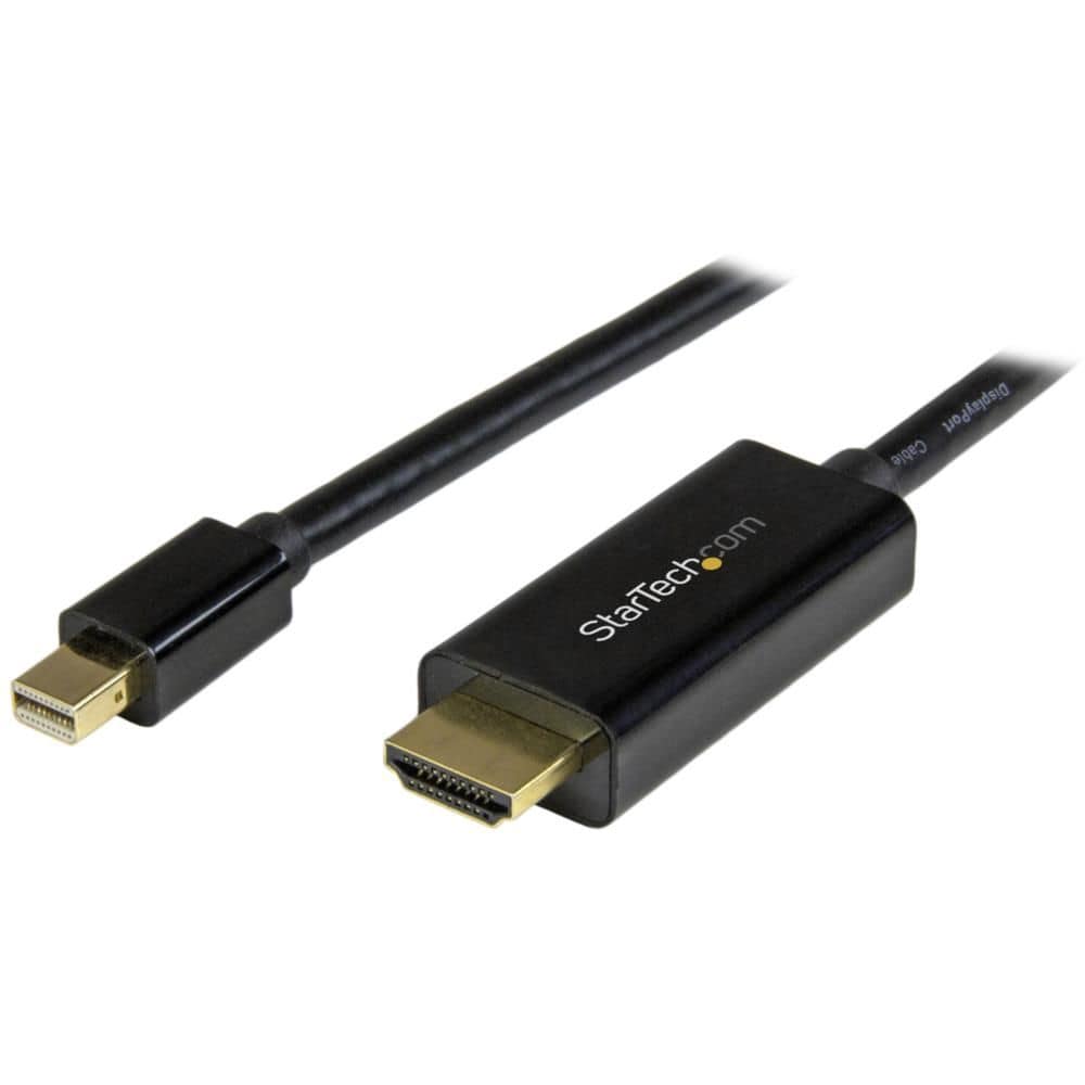 StarTech.com Ltd. Mini DisplayPort - HDMI変換ケーブル 5m 4K解像度/UHD対応 ミニディスプレイポート(オス) - HDMI(オス)アダプタ (ケーブル内蔵) オス/オス 4K2K(30Hz) MDP2HDMM5MB