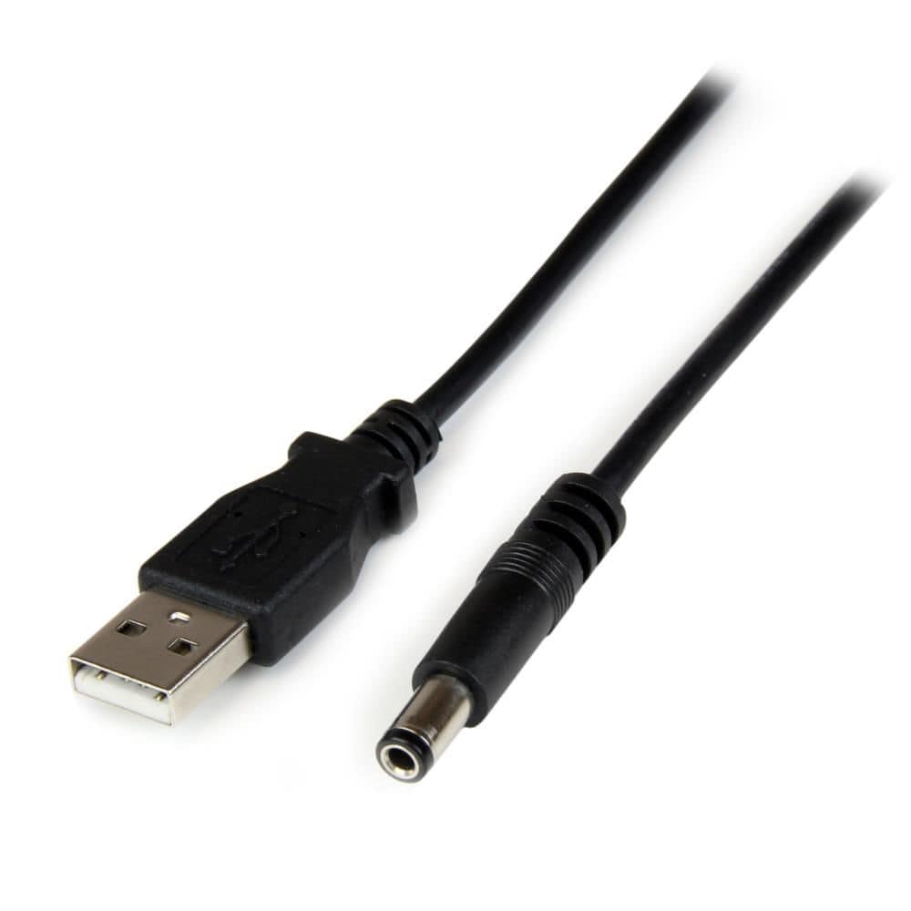 StarTech.com Ltd. USB - 5V DC電源供給ケーブル 1m DCプラグ(外形5.5m/内径2.5mm) USB2TYPEN1M
