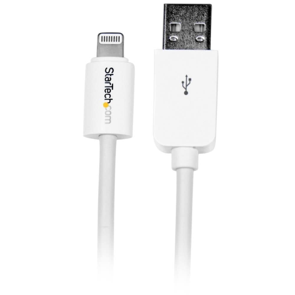 StarTech.com Ltd. 3m iPhone/iPod/iPad対応Apple Lightning-USB ケーブル ホワイト Apple MFi認証取得 ライトニング 8ピン(オス)ーUSB A(オス)充電&同期用ケーブル USBLT3MW