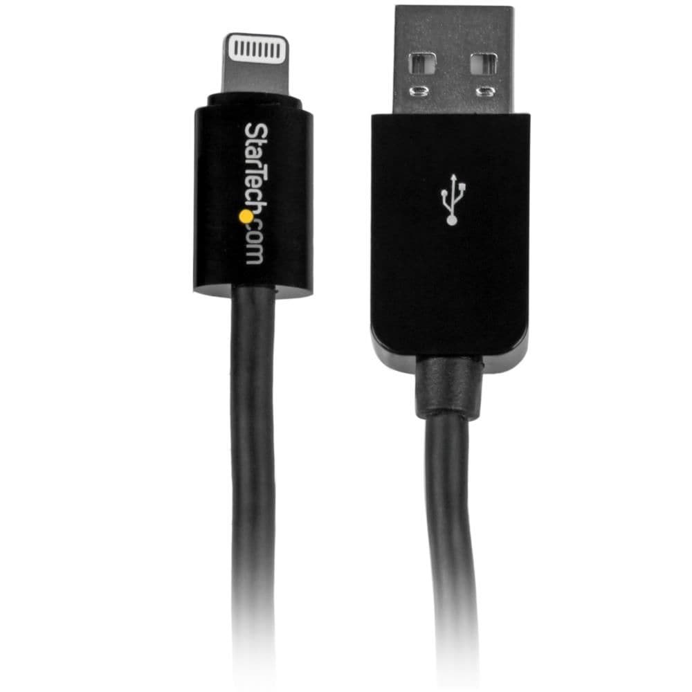 StarTech.com Ltd. 3m iPhone/iPod/iPad対応Apple Lightning-USB ケーブル ブラック Apple MFi認証取得 ライトニング 8ピン(オス)ーUSB A(オス)充電&同期用ケーブル USBLT3MB