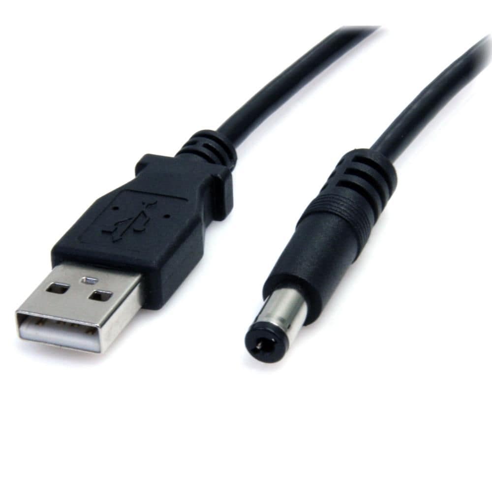 StarTech.com Ltd. USB - 5V DC電源供給ケーブル 2m DCプラグ(外形5.5m/内径2.1mm) USB2TYPEM2M
