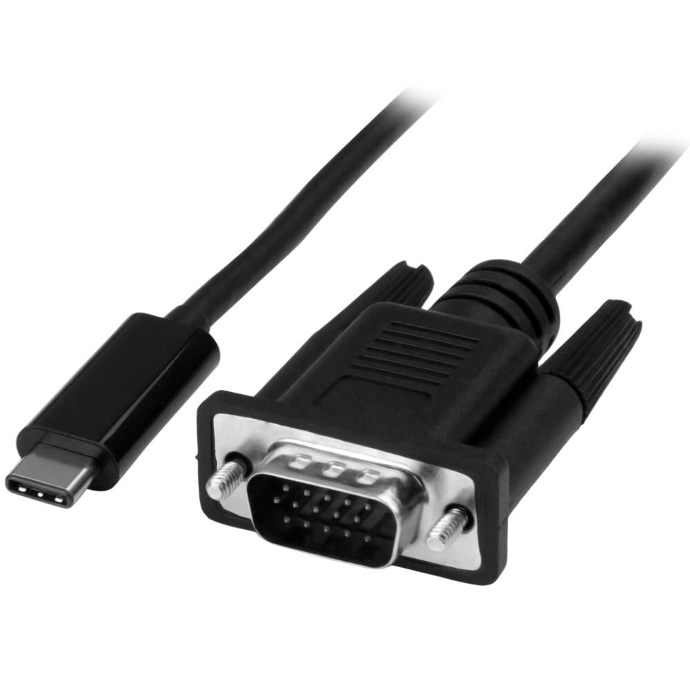 StarTech.com Ltd. USB-C-VGA ケーブル/2m/1080p/アクティブ変換/Thunderbolt 3互換/ブラック CDP2VGAMM2MB