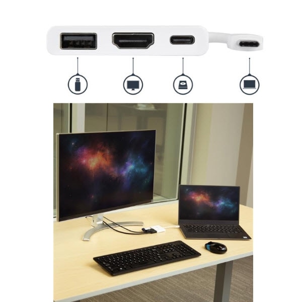 StarTech.com Ltd. USB Type-C接続HDMIディスプレイ変換アダプタ ホワイト 4K/30Hz Thunderbolt 3 互換 60W USB Power Delivery CDP2HDUACPW