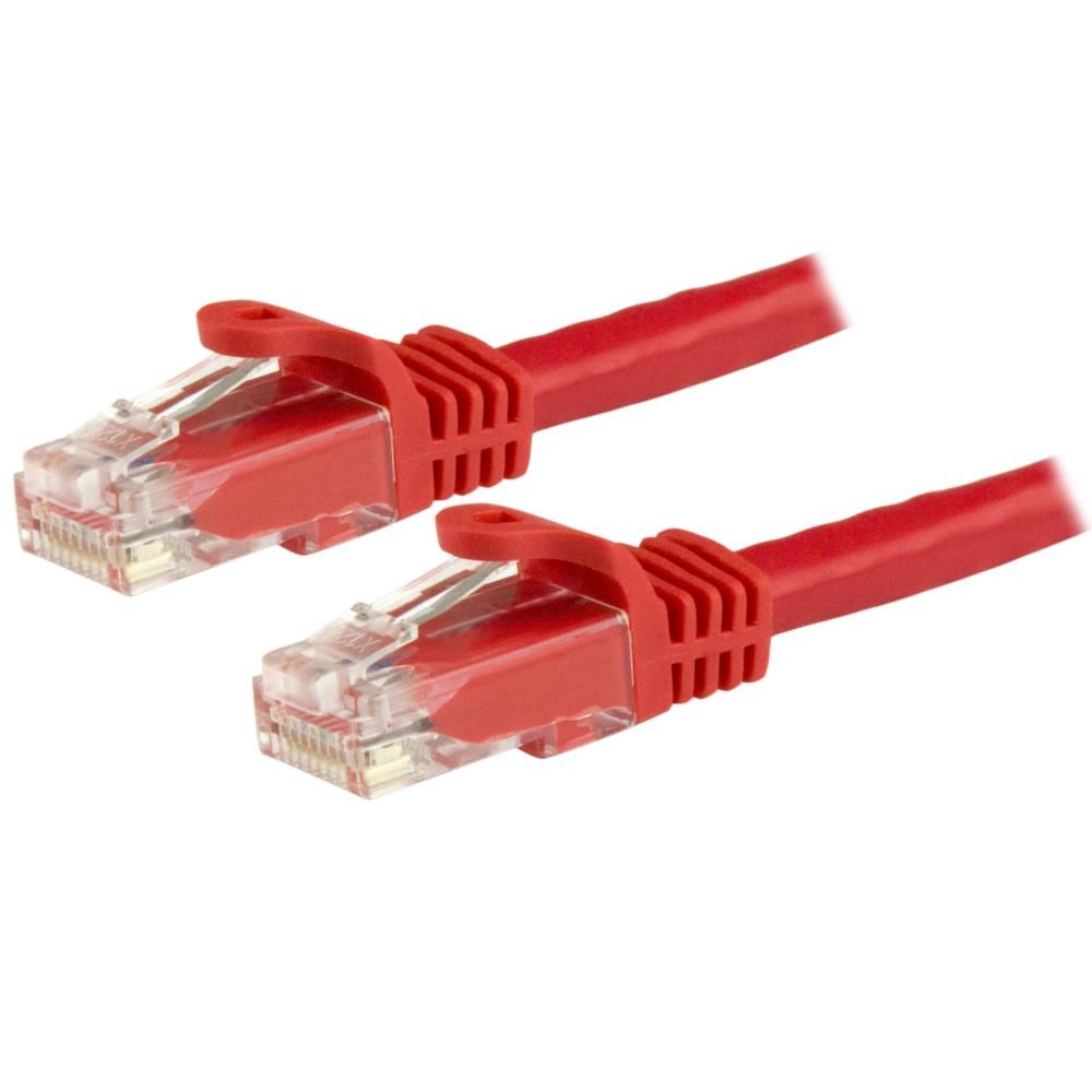 StarTech.com Ltd. 7m カテゴリー6 LANケーブル レッド RJ45モールディングコネクタ(ツメ折れ防止カバー付き) ギガビットイーサネット対応Cat6 UTPケーブル N6PATC7MRD
