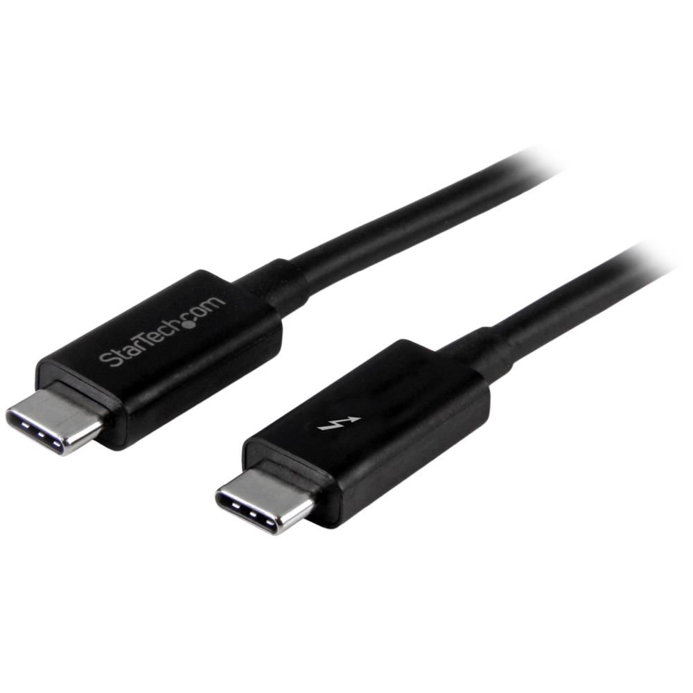 StarTech.com Ltd. Thunderbolt 3ケーブル/1m/4K60Hz/20Gbps/100W USB PD/Thunderbolt 4 USB-C DisplayPort互換/ブラック/サンダーボルト 高速データ転送 モニター ディスプレイ 映像出力 TBLT3MM1M