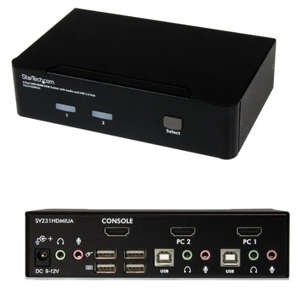 StarTech.com Ltd. 2ポートKVMスイッチ/HDMI/1920 x 1200/オーディオ対応/2ポートUSB 2.0ハブ/PC & CPU 切替器 SV231HDMIUA