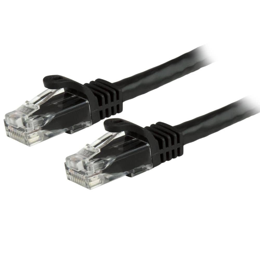 StarTech.com Ltd. 22.8m カテゴリー6 LANケーブル ブラック RJ45モールディングコネクタ(ツメ折れ防止カバー付き) ギガビットイーサネット対応Cat6 UTPケーブル N6PATCH75BK