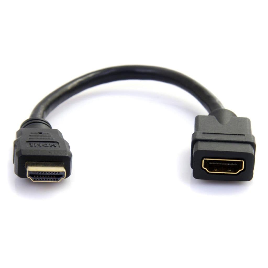 StarTech.com Ltd. HDMI 延長ケーブル/15cm/ハイスピード HDMI 1.4/短尺 HDMI 延長コード/4K30Hz/HDMI オス-HDMI メス HDMIEXTAA6IN