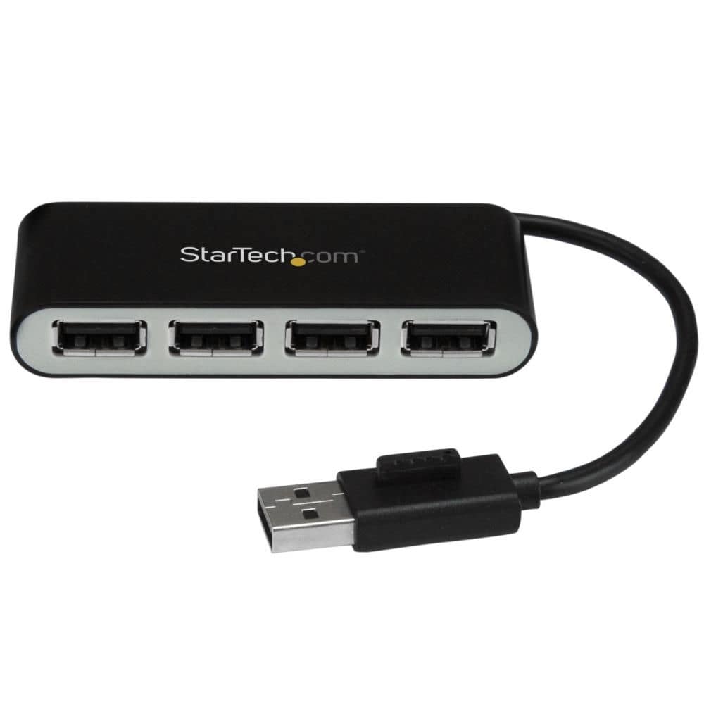 StarTech.com Ltd. 4ポートUSB 2.0ハブ 本体一体型ケーブル付き コンパクトミニUSBハブ バスパワー対応 ST4200MINI2