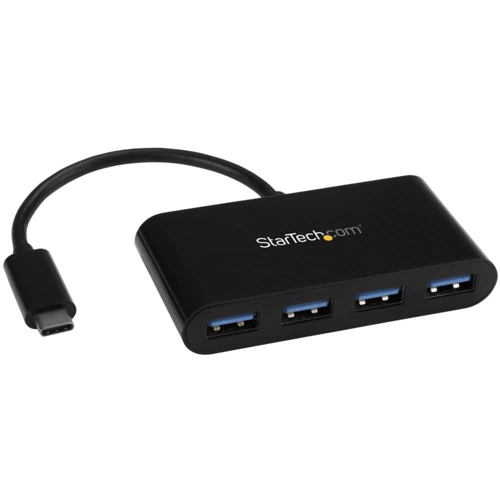 StarTech.com Ltd. 4ポート増設USB 3.0ハブ USB Type-C接続 USB-C - 4x USB-A USBバスパワー対応 USB 3.1 Gen 1(5Gbps)対応 HB30C4AB
